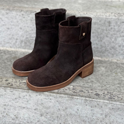 COPENHAGEN SHOES POWER WALK BOOT SUEDE Stiefel 004 Dark brown