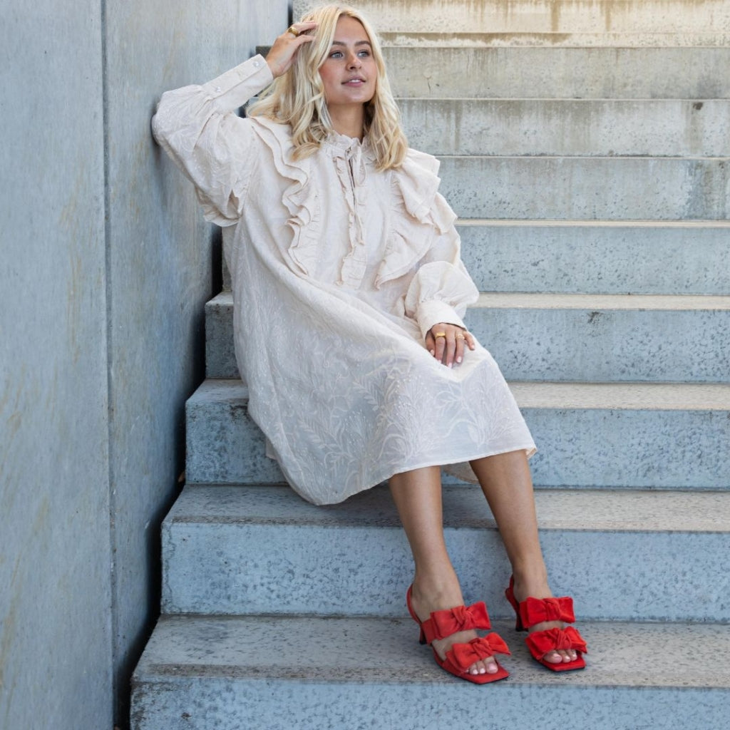 COPENHAGEN SHOES BREATHE - SUEDE Stilettos 0018 CHERRY TOMATO