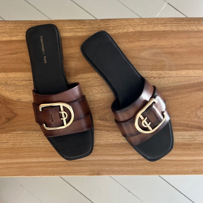 COPENHAGEN SHOES KISS Slippers 0012 BROWN