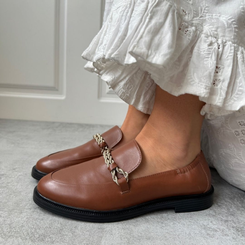 COPENHAGEN SHOES LOVE AND WALK - COGNAC Loafer 0241 COGNAC
