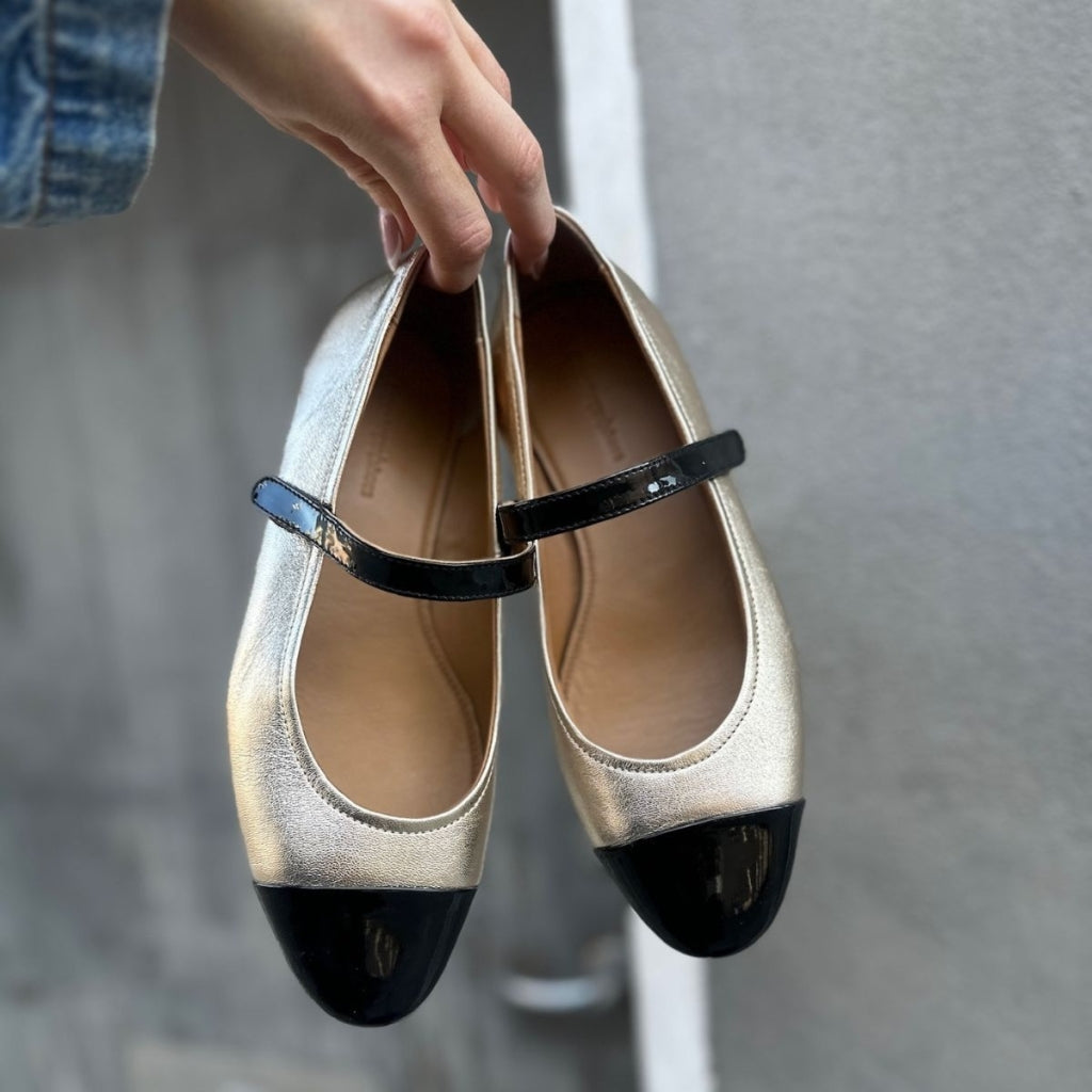 COPENHAGEN SHOES LOVE FOR A REASON GOLD Ballerinas 0051 GOLD