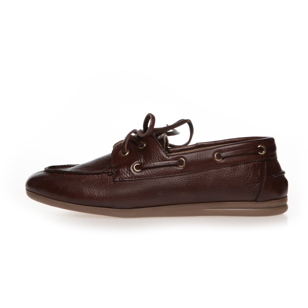 COPENHAGEN SHOES SAVANNAH LEAT Boat Shoe 0012 BROWN
