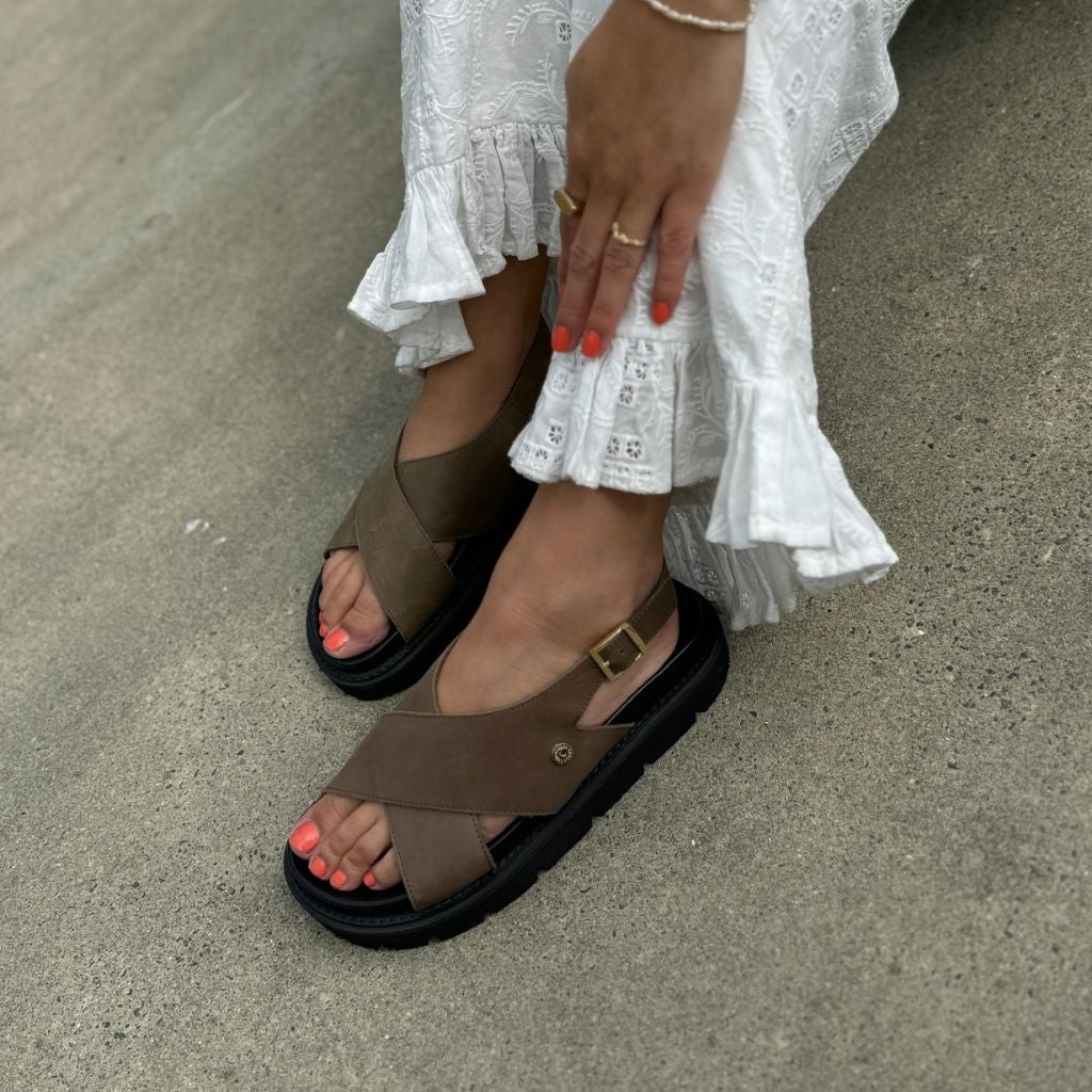 COPENHAGEN SHOES SUMMERTIME Sandalen 1203 DK TAUPE (ARMY)