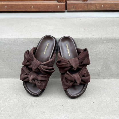 COPENHAGEN SHOES SUMMER DREAM SUEDE Slippers 0012 BROWN