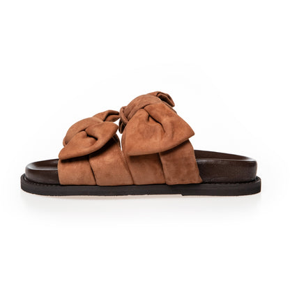 COPENHAGEN SHOES SUMMER DREAM SUEDE Slippers 0241 COGNAC