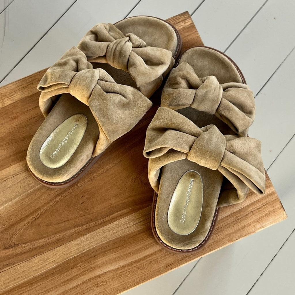 COPENHAGEN SHOES SUMMER DREAM SUEDE Slippers 1507 CAMEL