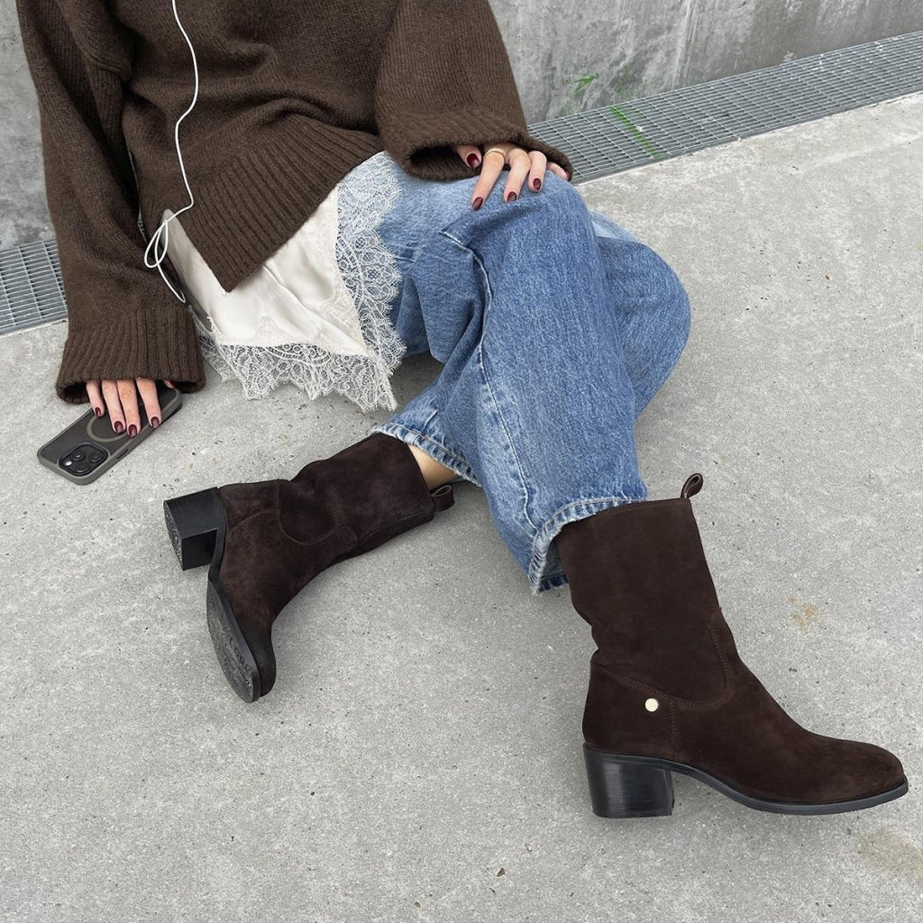 COPENHAGEN SHOES THE REAL WALKING SUEDE Stiefel 0012 BROWN
