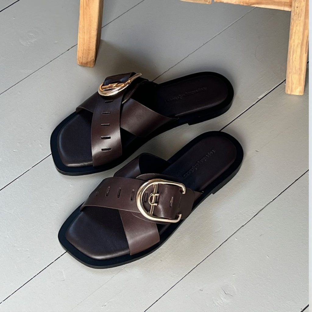 COPENHAGEN SHOES VIBES X ME Slippers 0018 DK BROWN