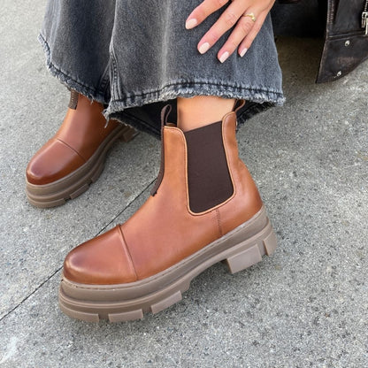COPENHAGEN SHOES YOU AND ME LOW Stiefel 0241 COGNAC