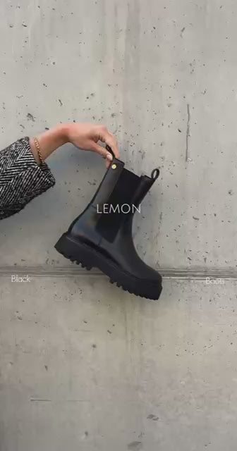 COPENHAGEN SHOES LEMON (PLAIN COLOR) Stiefel 001 Black
