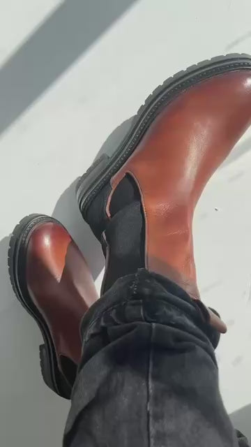 COPENHAGEN SHOES IT'S A KIND OF MAGIC Stiefel 0231 COGNAC/BLACK/BROWN